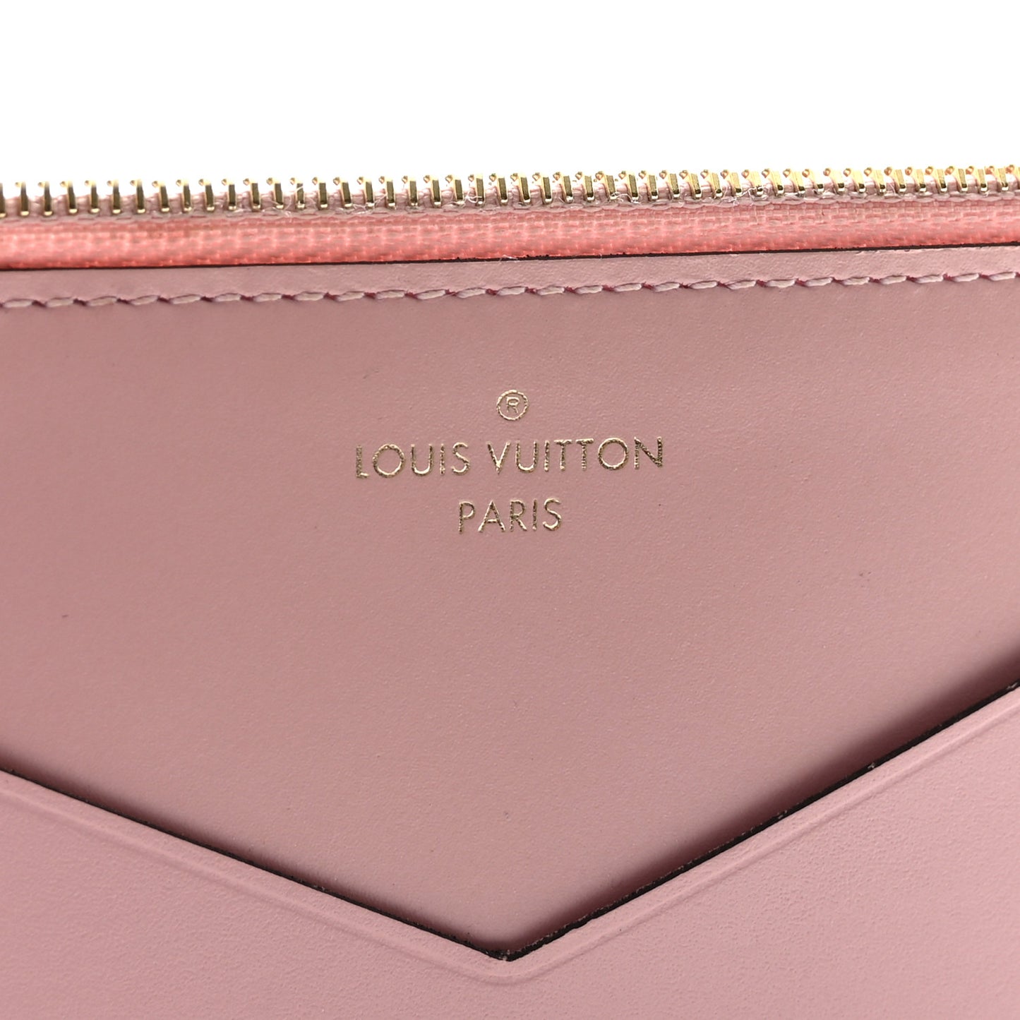 Calfskin Jeanne Wallet Zippered Insert Rose Ballerine