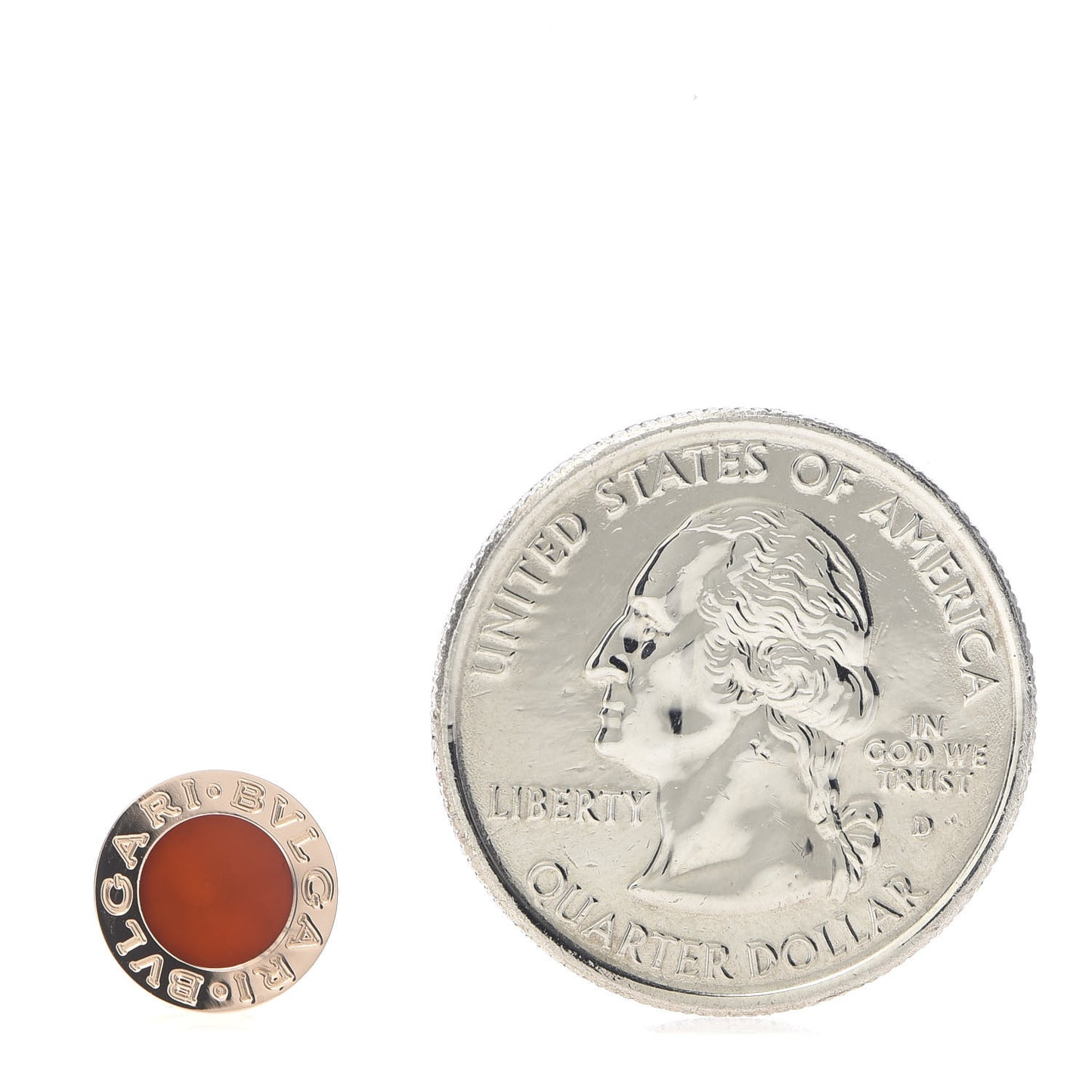 18K Rose Gold Carnelian BVLGARI BVLGARI Single Stud Earring