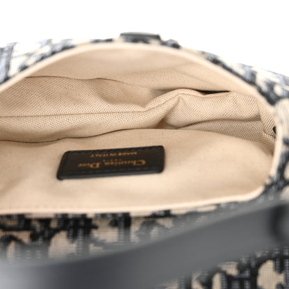 Christian Dior Oblique Mini Saddle Bag Blue 5 of 11