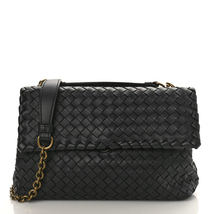 Bottega Veneta Nappa Intrecciato Medium Olimpia Shoulder Bag Black 2 of 7