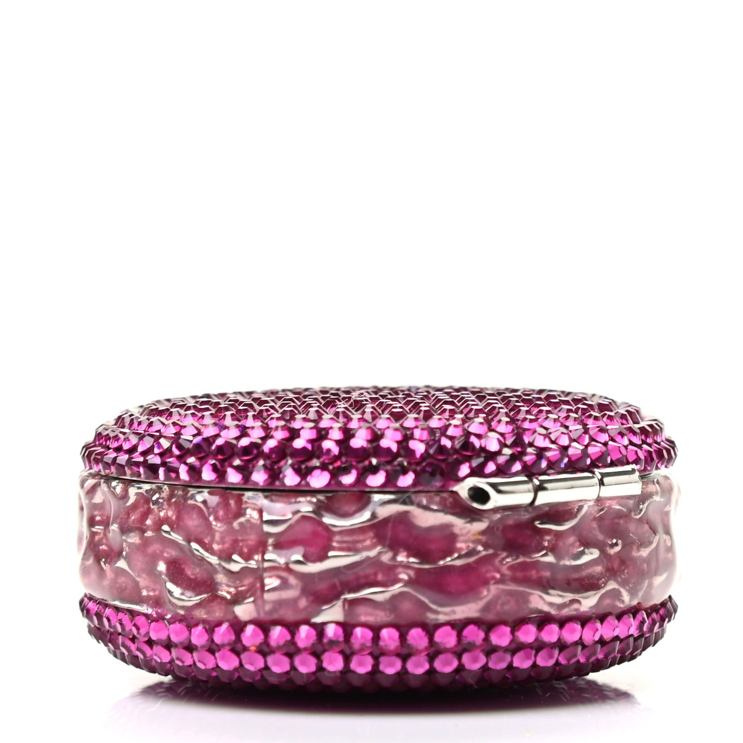 Crystal French Macarons Minaudiere Pill Box Pink