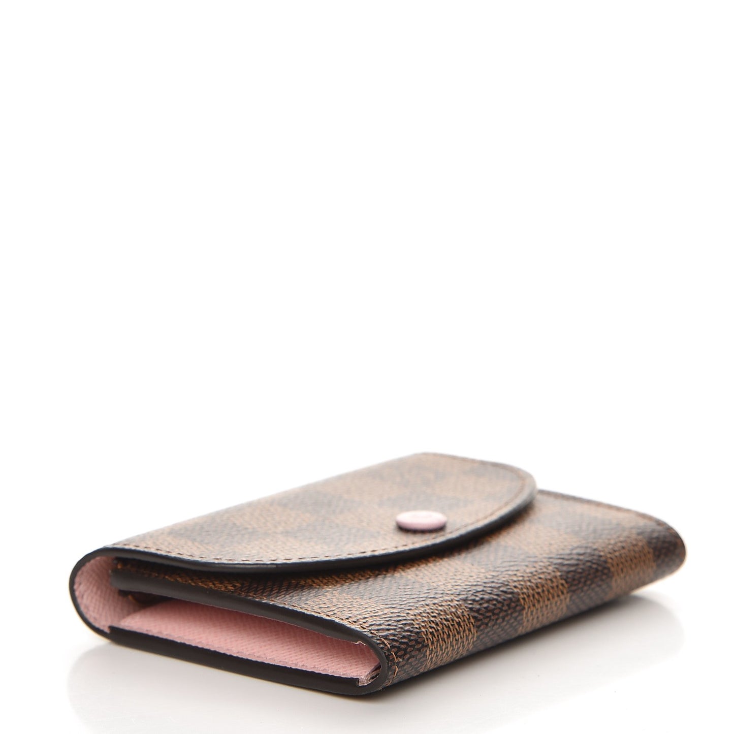 Damier Ebene Rosalie Coin Purse Rose Ballerine