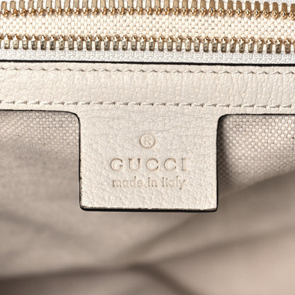 Gucci GG Supreme Monogram Flora Web Small Ophidia Half Moon Hobo White 6 of 14