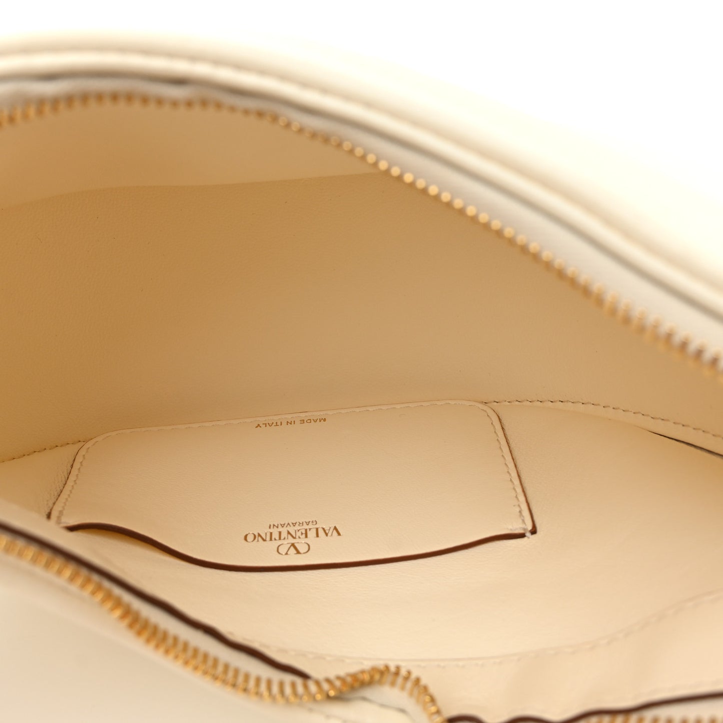 Nappa Mini Vlogo Moon Hobo Bag Ivory