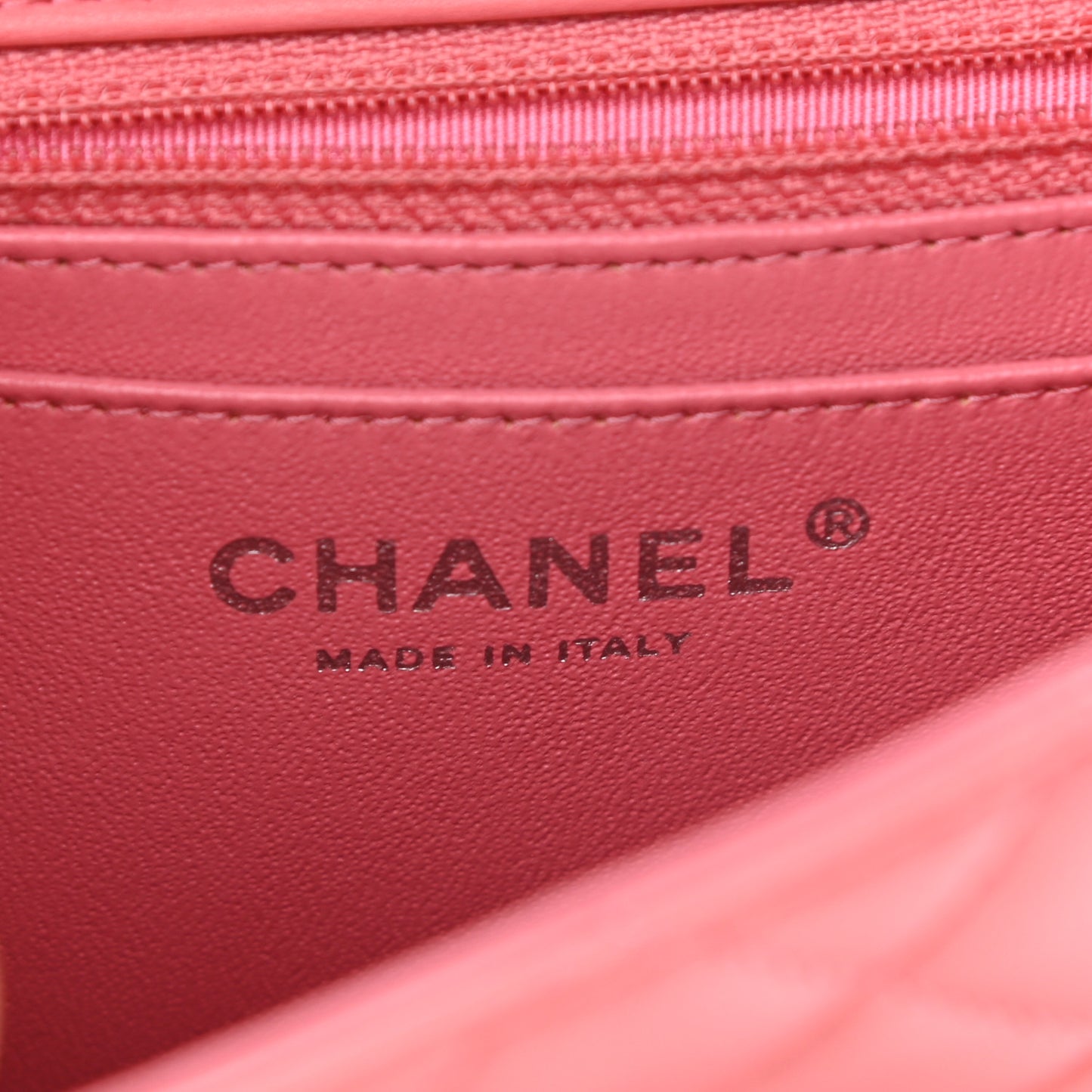 Lambskin Quilted Mini Square Flap Pink