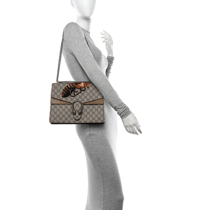Gucci GG Supreme Monogram Bee Embroidered Medium Dionysus Shoulder Bag Taupe 2 of 13