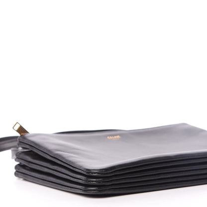 Celine Lambskin Small Trio Crossbody Bag Black 9 of 12