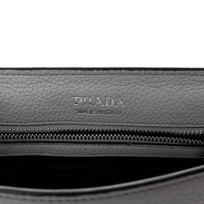Prada Vitello Daino Soft Shoulder Flap Bag Ardesia 6 of 10