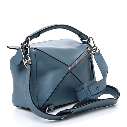 Loewe Calfskin Small Puzzle Bag Stone Blue 3 of 10