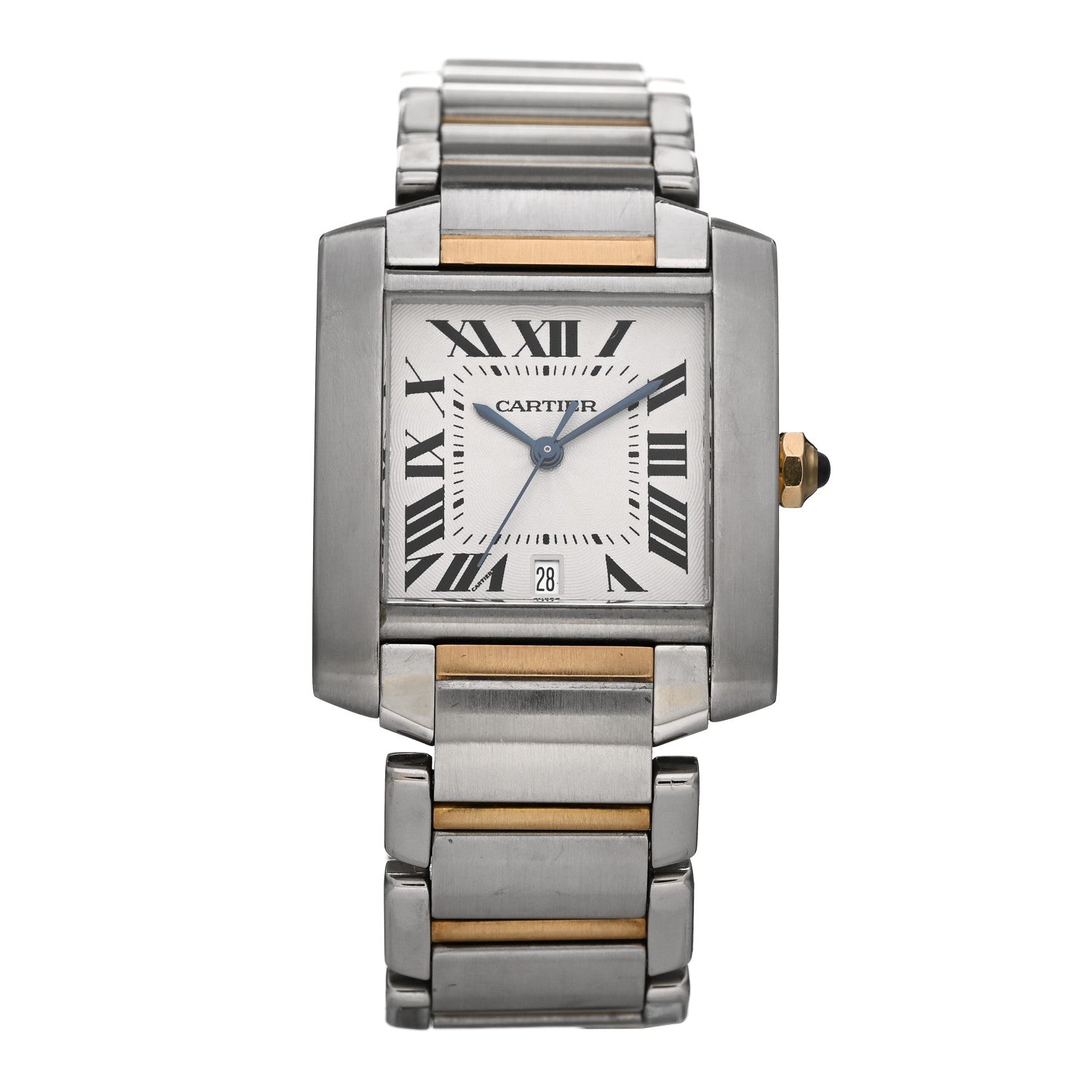 Cartier Stainless Steel 18K Yellow Gold 28mm Tank Francaise Automatic Watch 1 of 4