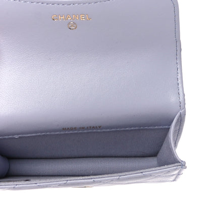 Chanel Lambskin Quilted Top Handle Flap Coin Purse With Chain Light Purple 5 of 12