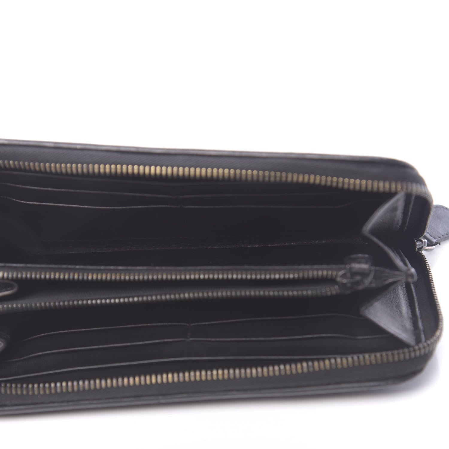 Bottega Veneta Nappa Intrecciato Zip Around Wallet Black 5 of 13