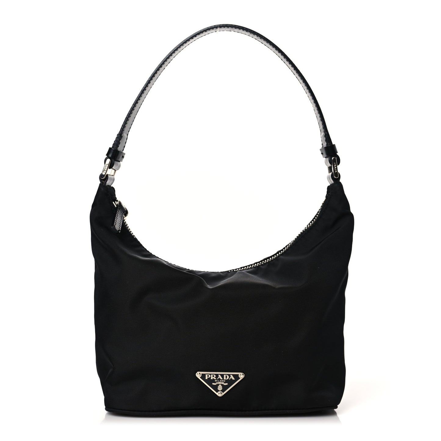 Tessuto Nylon Vitello Hobo Black