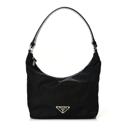 Prada Tessuto Nylon Vitello Hobo Black 1 of 9