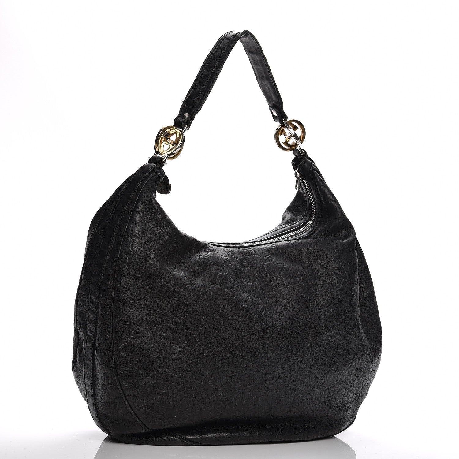 Gucci Guccissima Large GG Twins Hobo Black 3 of 15