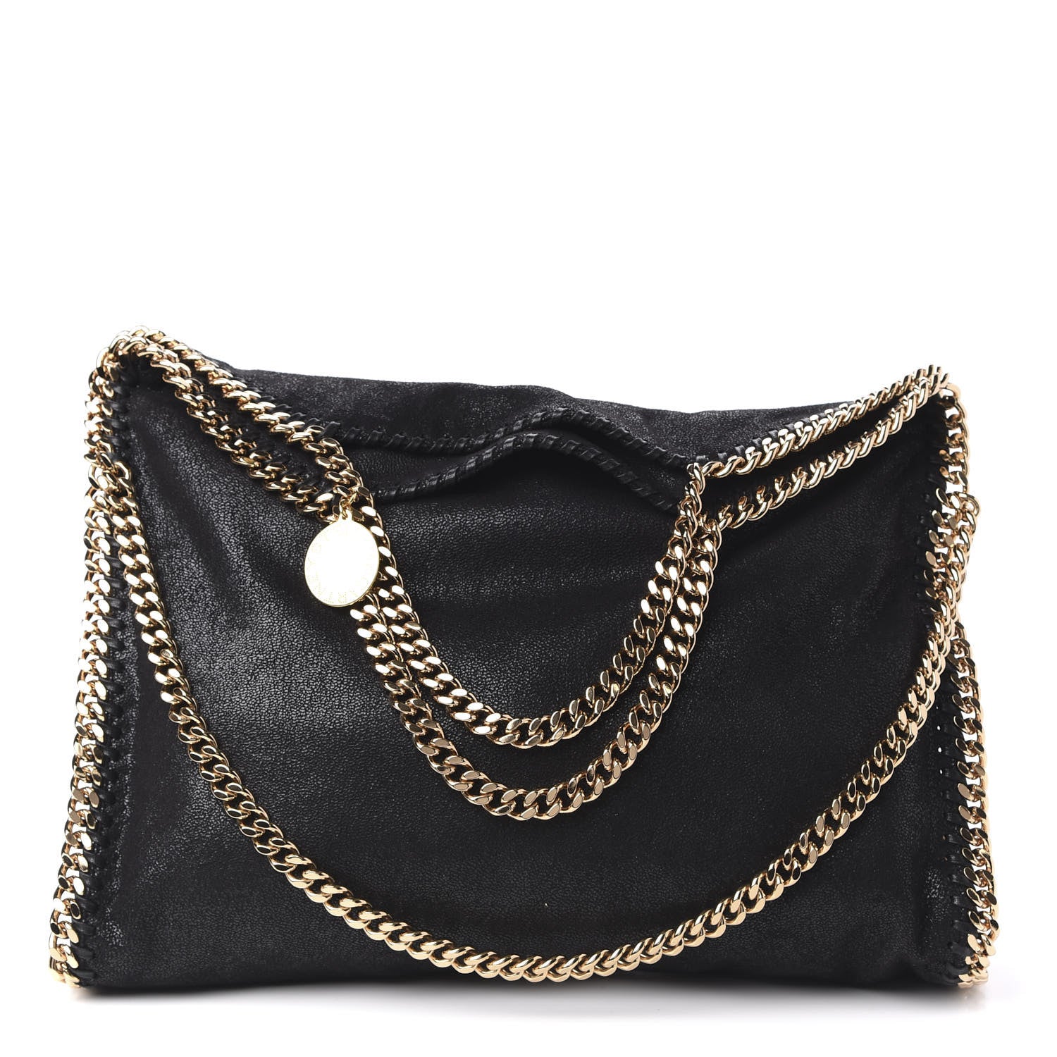 Stella McCartney Shaggy Deer Falabella Fold Over Tote Black 1 of 10