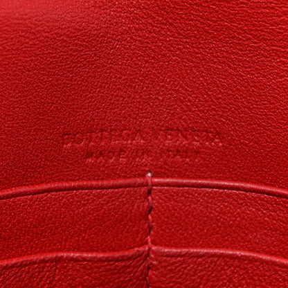 Bottega Veneta Crocodile Chain Wallet Red 6 of 16