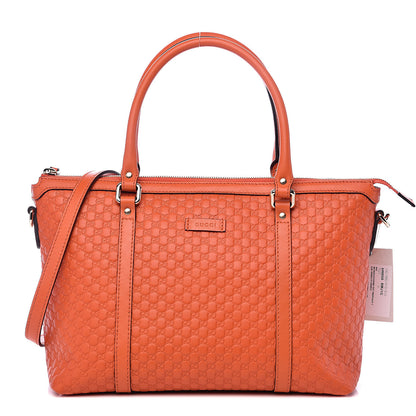 Gucci Soft Microguccissima Small Zippered Satchel Sun Orange 1 of 10