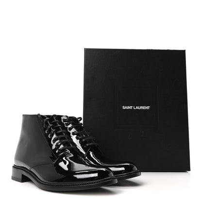 Saint Laurent Vernice Grupy Mens Army 20 Lace Up Boots 45 Black 9 of 9