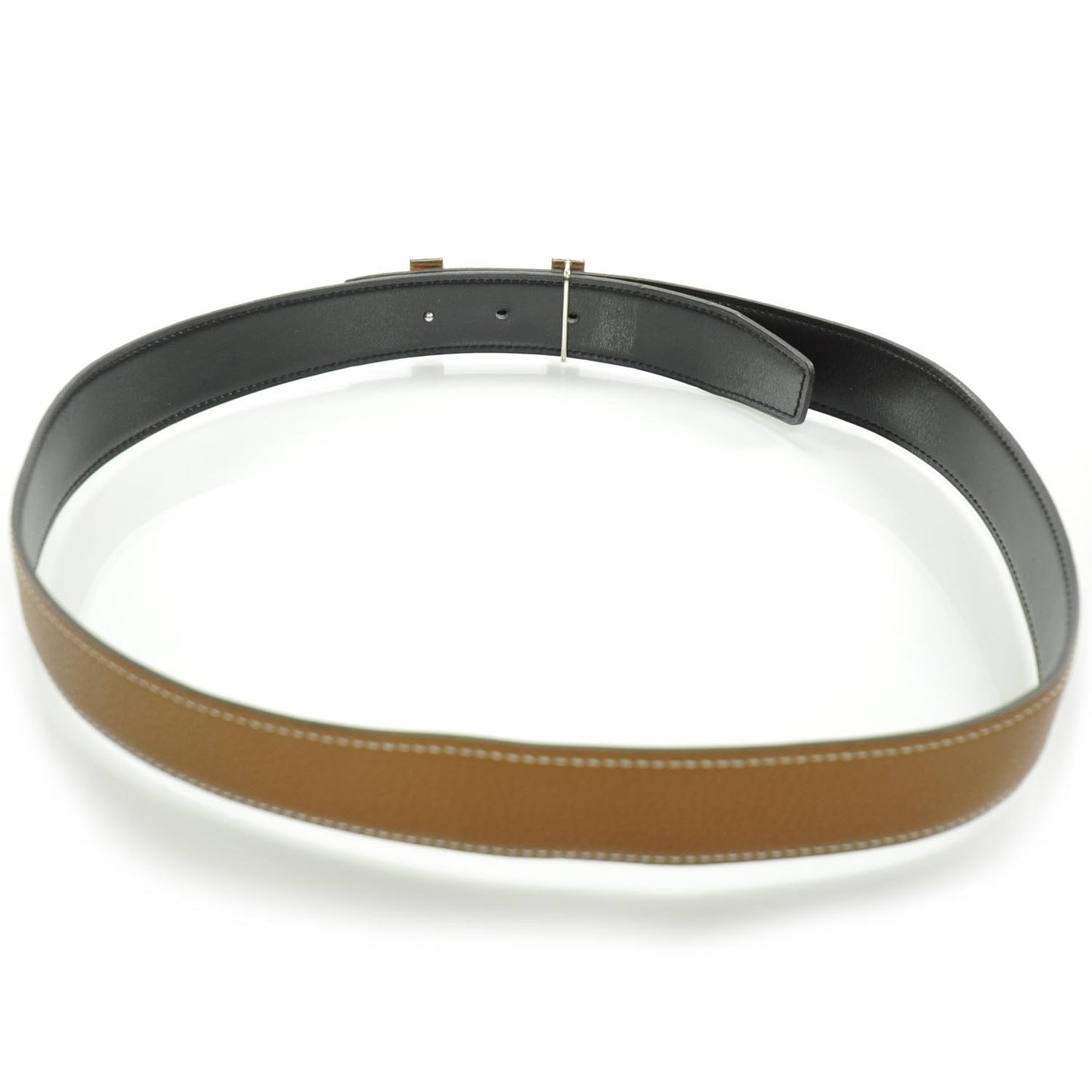Leather Enamel H Reversible Belt 85