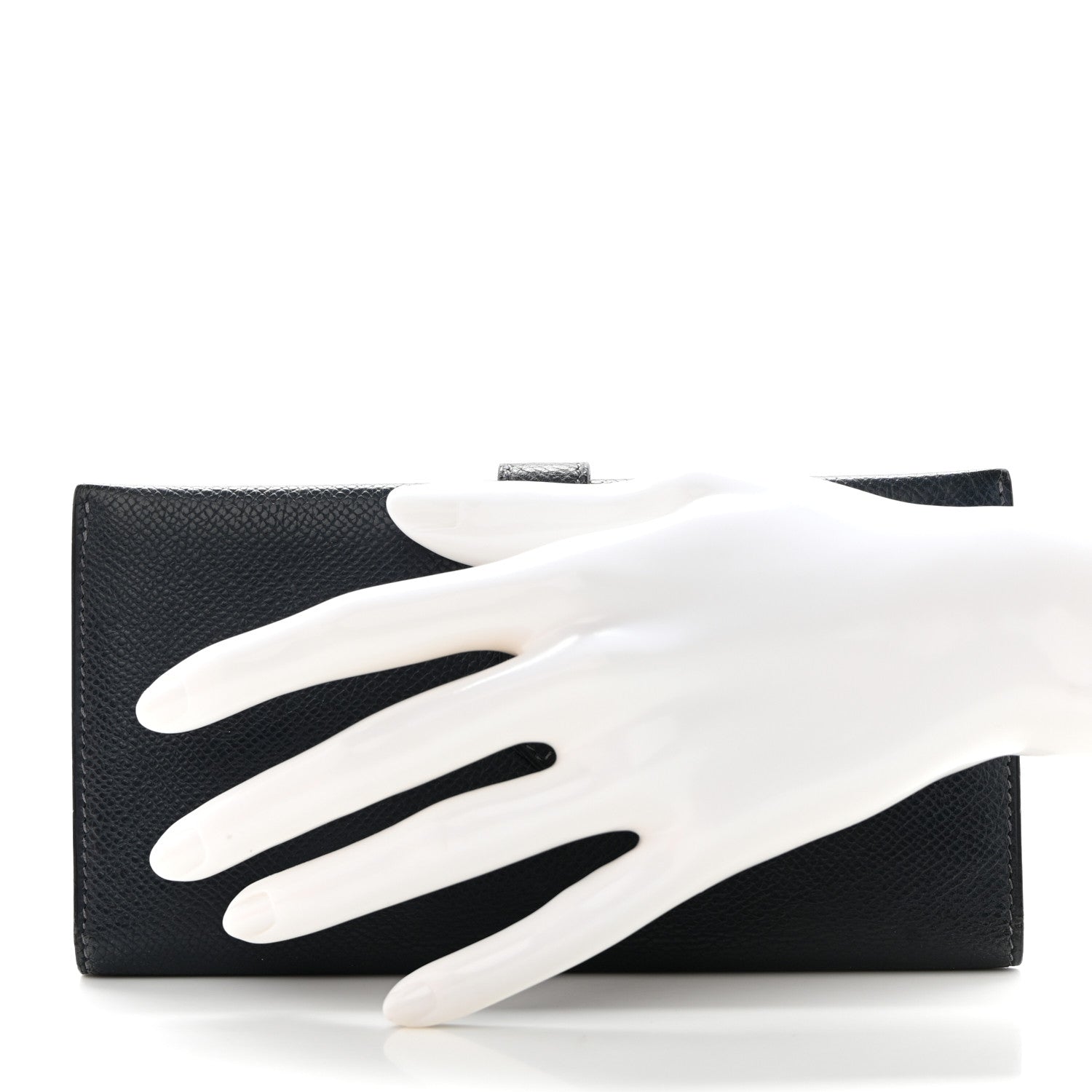 Hermes Epsom Bearn Gusset Wallet Bleu Indigo 2 of 11