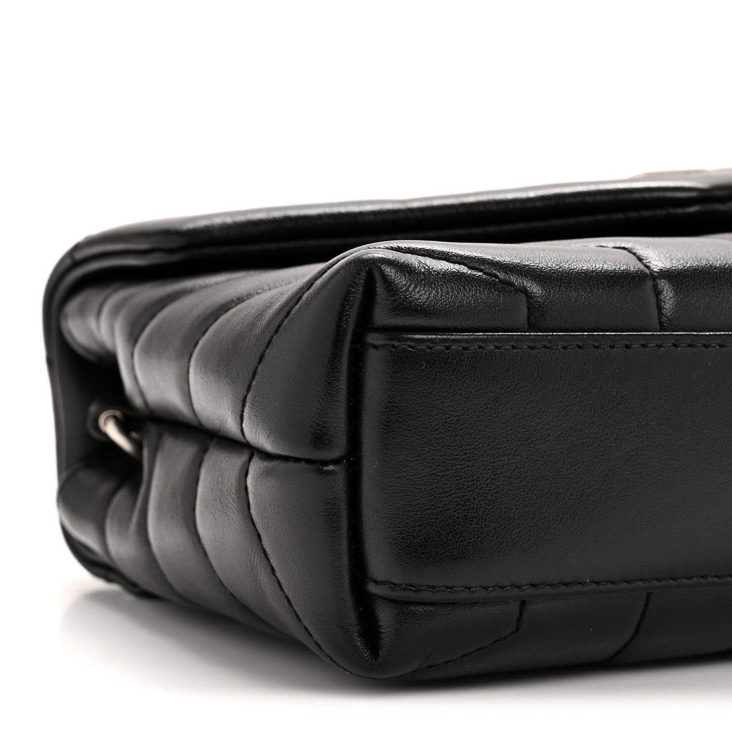 Saint Laurent Calfskin Y Quilted Monogram Toy Loulou Crossbody Bag Black 9 of 14