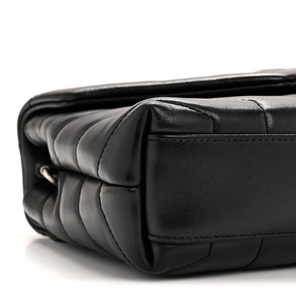 Saint Laurent Calfskin Y Quilted Monogram Toy Loulou Crossbody Bag Black 9 of 14