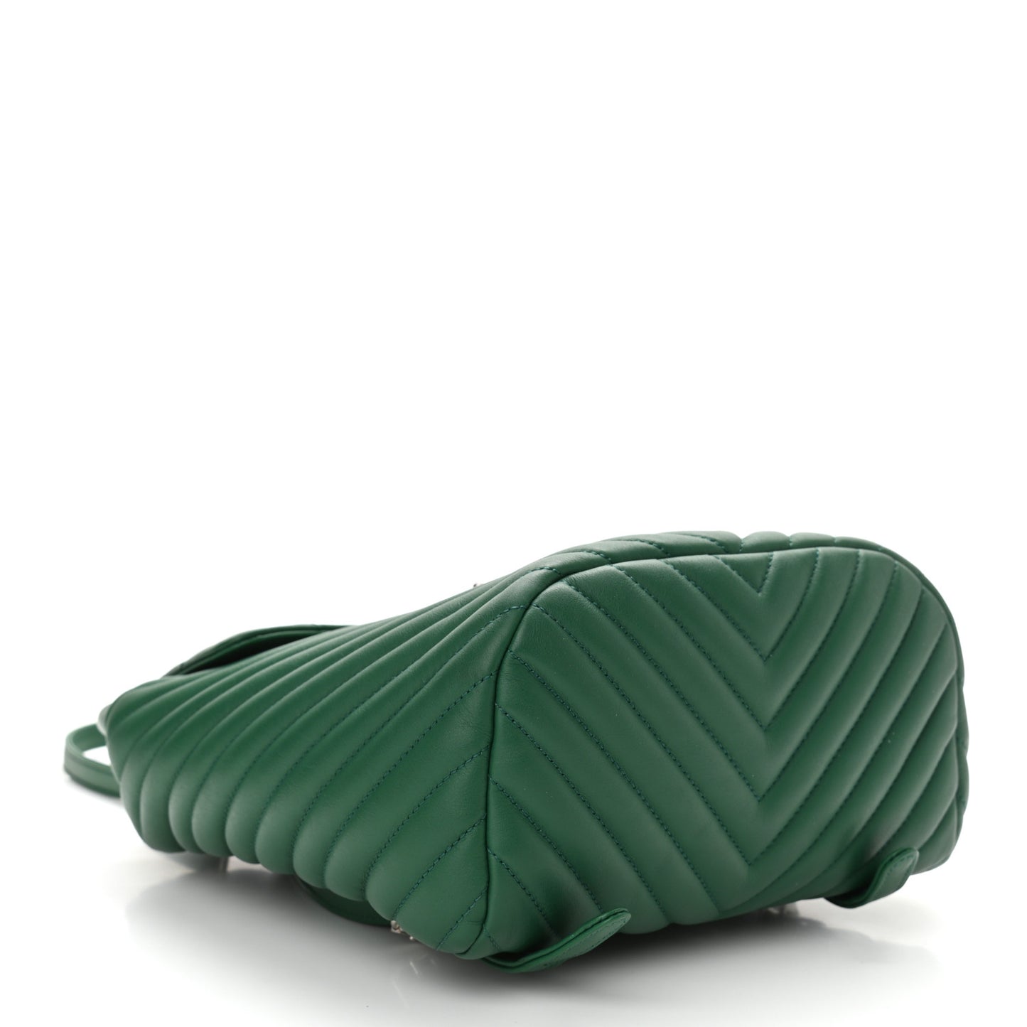 Lambskin Chevron Quilted Small Urban Spirit Backpack Green