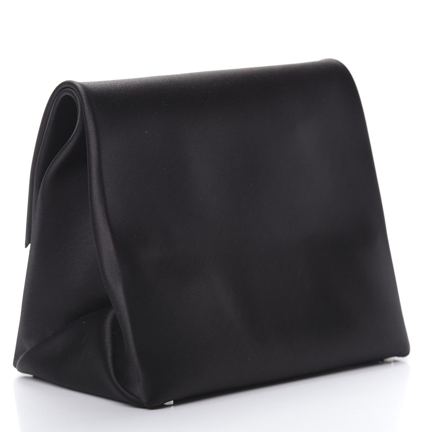Satin Lunch Bag Clutch Black
