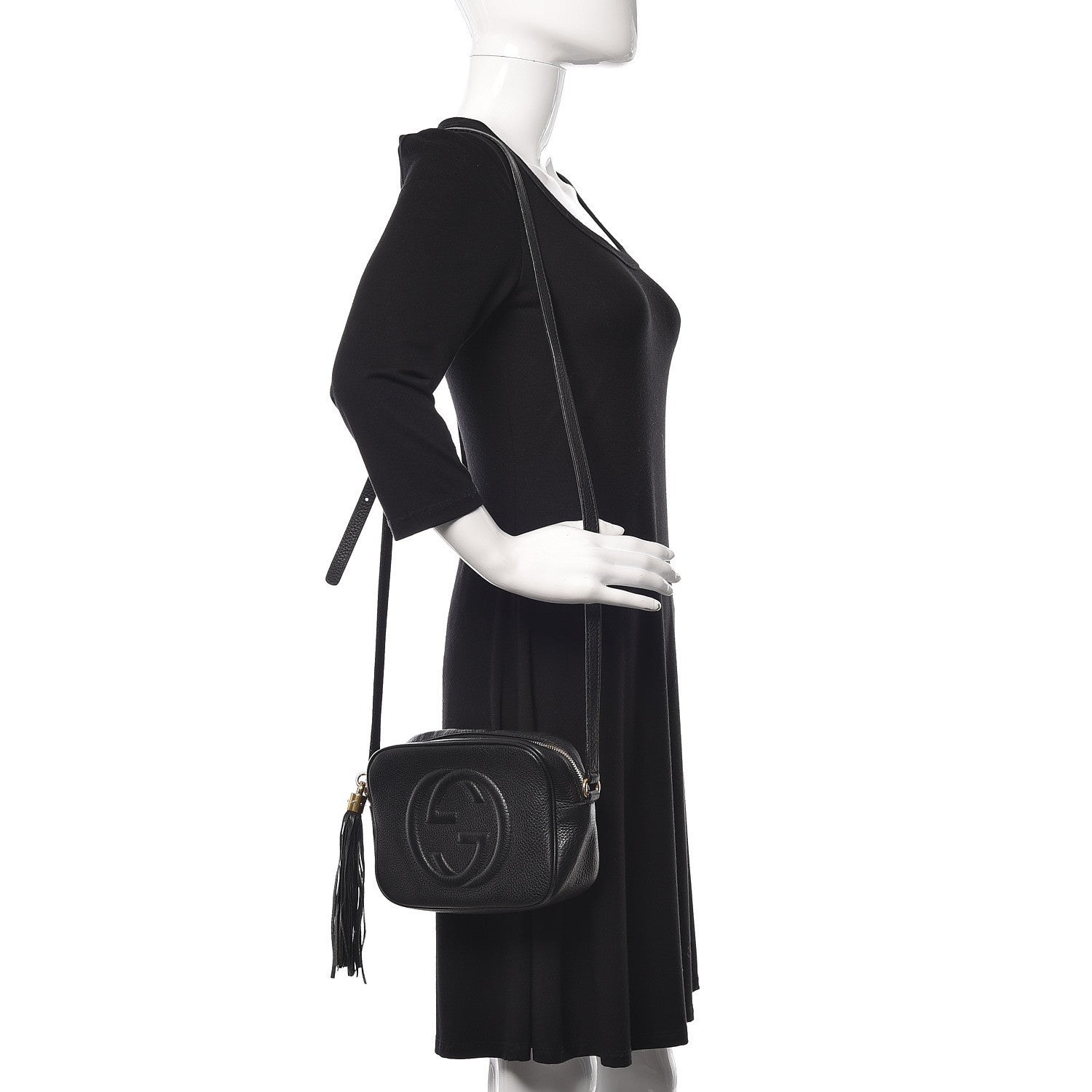 Gucci Pebbled Calfskin Small Soho Disco Bag Black 2 of 13