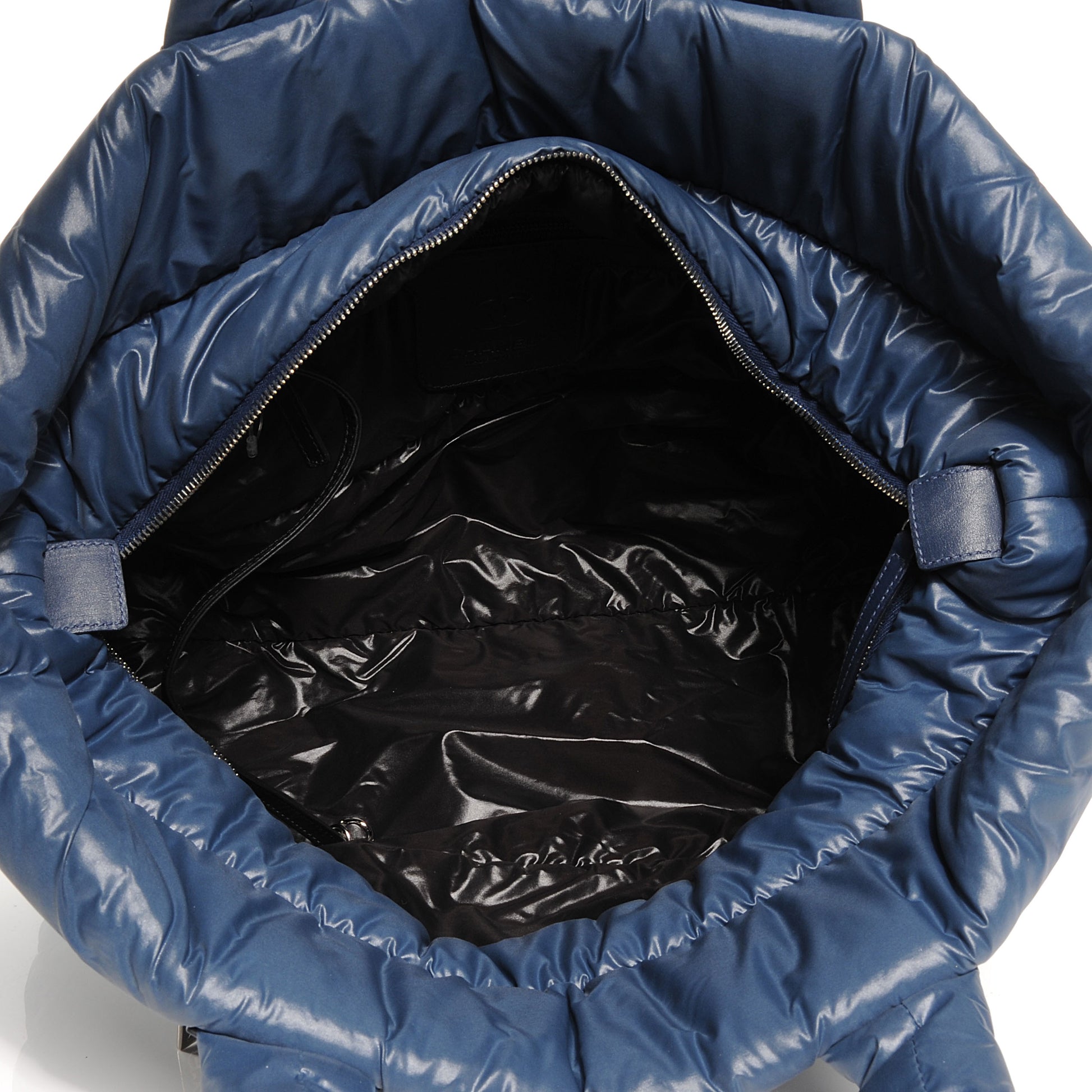 Chanel Nylon Coco Cocoon Medium Reversible Tote Blue Black 5 of 7