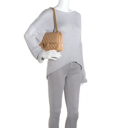 Chanel Lambskin Medium Double Flap Beige 2 of 10