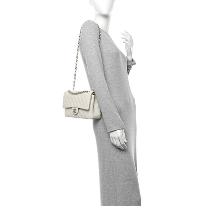 Chanel Caviar Quilted Medium Double Flap White 2 of 10