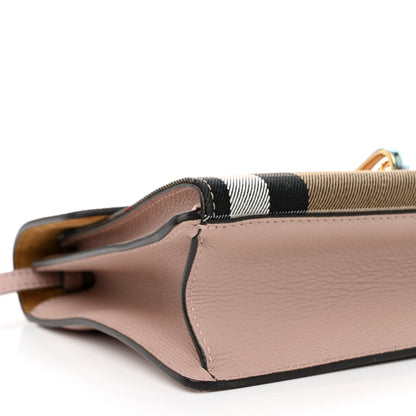 Burberry Derby Calfskin House Check Small Macken Crossbody Bag Pale Orchid 10 of 11