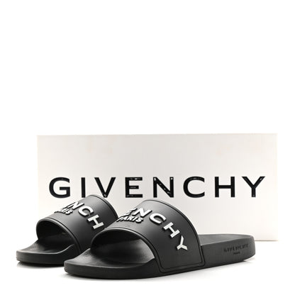 Givenchy Rubber Logo Pool Slide Sandals 40 Black 10 of 10