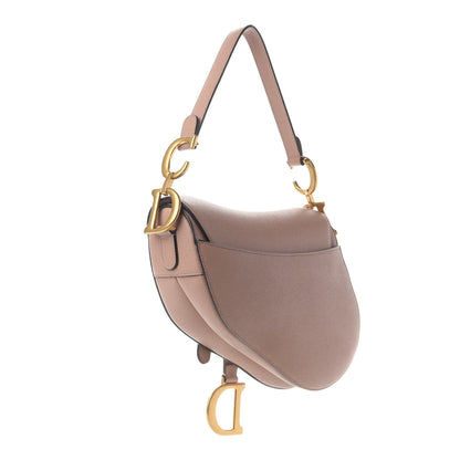 Christian Dior Grained Calfskin Mini Saddle Bag Light Pink 3 of 9