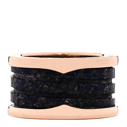 Bulgari 18K Rose Gold Lapis Lazuli B.Zero1 Four-Band Ring 53 6.25 3 of 5