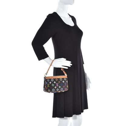 Louis Vuitton Monogram Multicolor Pochette Accessories Black 2 of 8