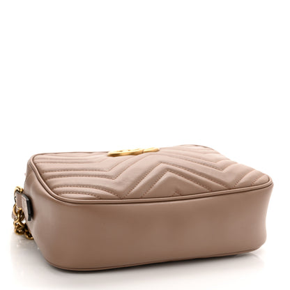 Gucci Calfskin Matelasse Small GG Marmont Chain Shoulder Bag Porcelain Rose 4 of 11