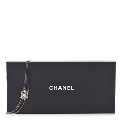 Chanel Pearl Chain CC Long Necklace Silver 6 of 6