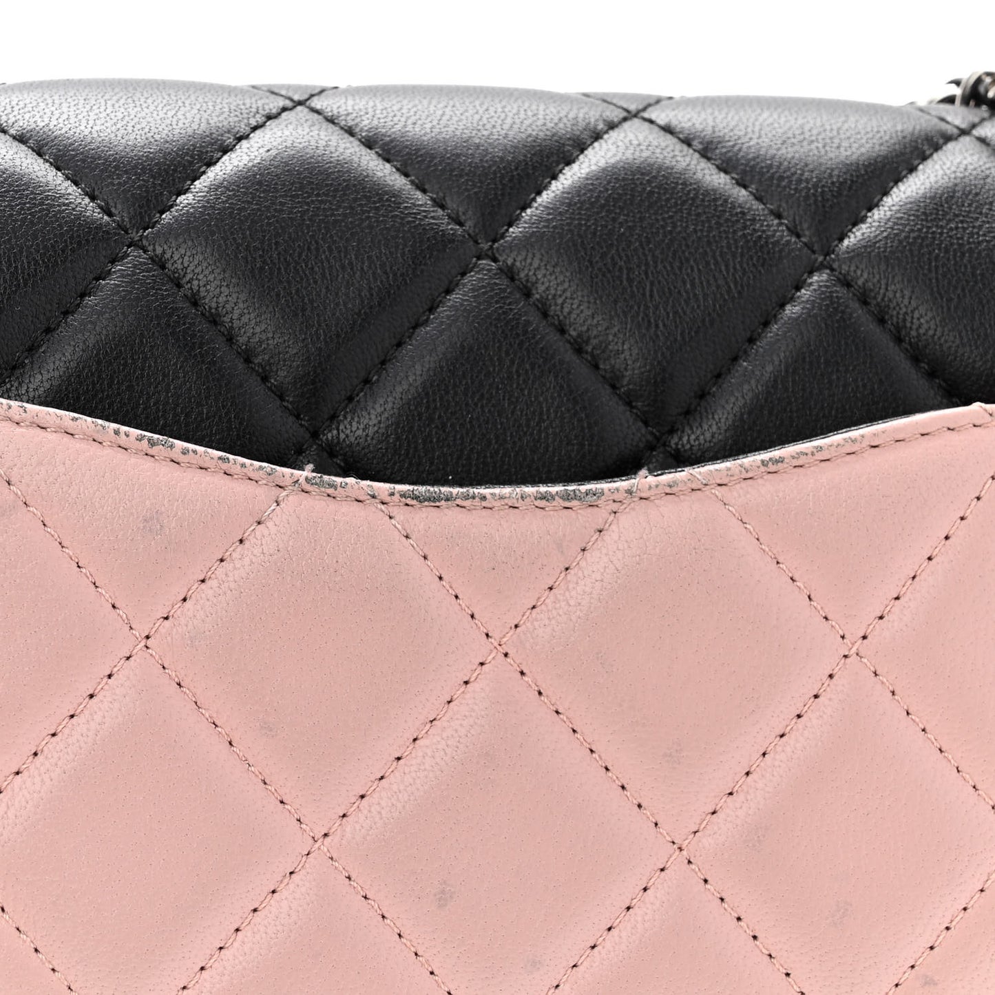 Lambskin Plexiglass Quilted Small Cuba Color Flap Black Multicolor