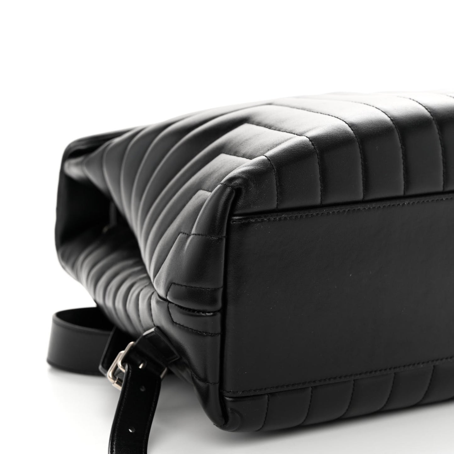 Calfskin Y Quilted Monogram Medium Loulou Backpack Black