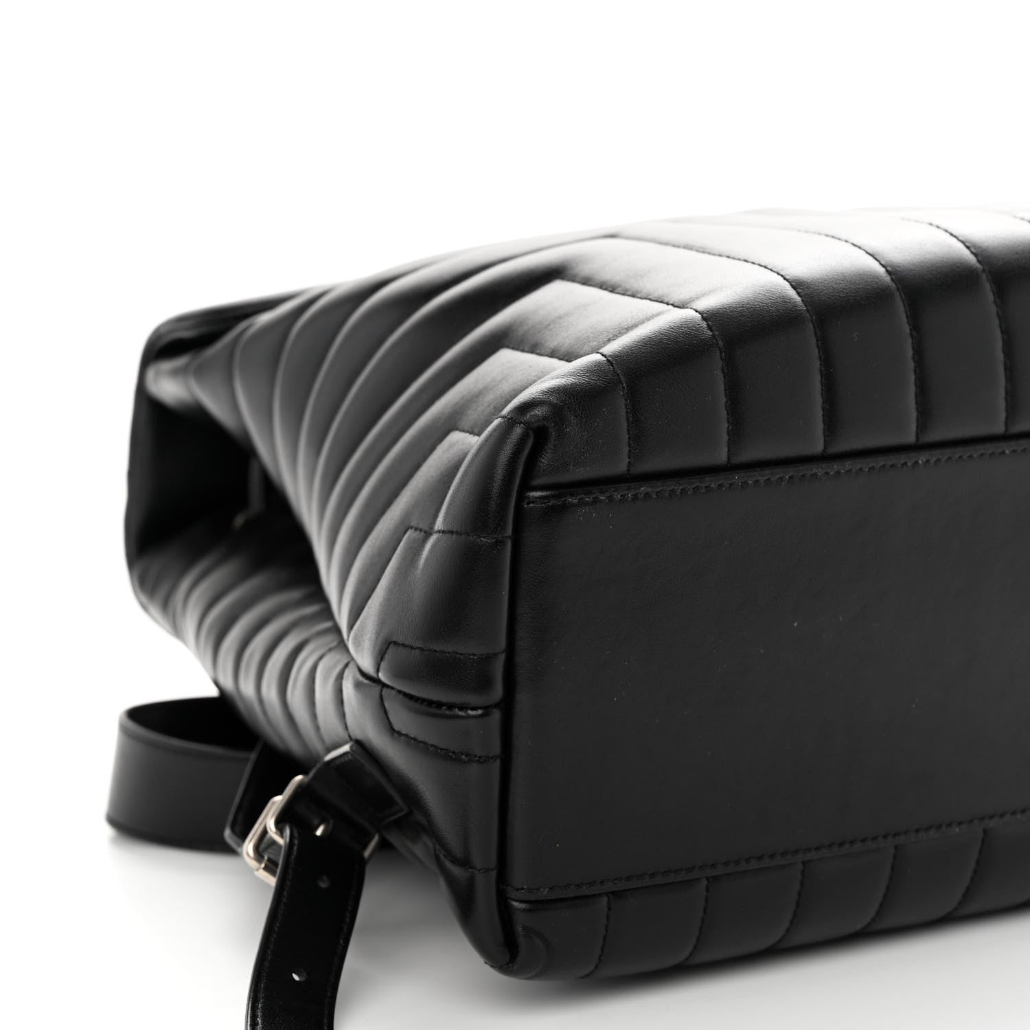 Saint Laurent Calfskin Y Quilted Monogram Medium Loulou Backpack Black 9 of 11