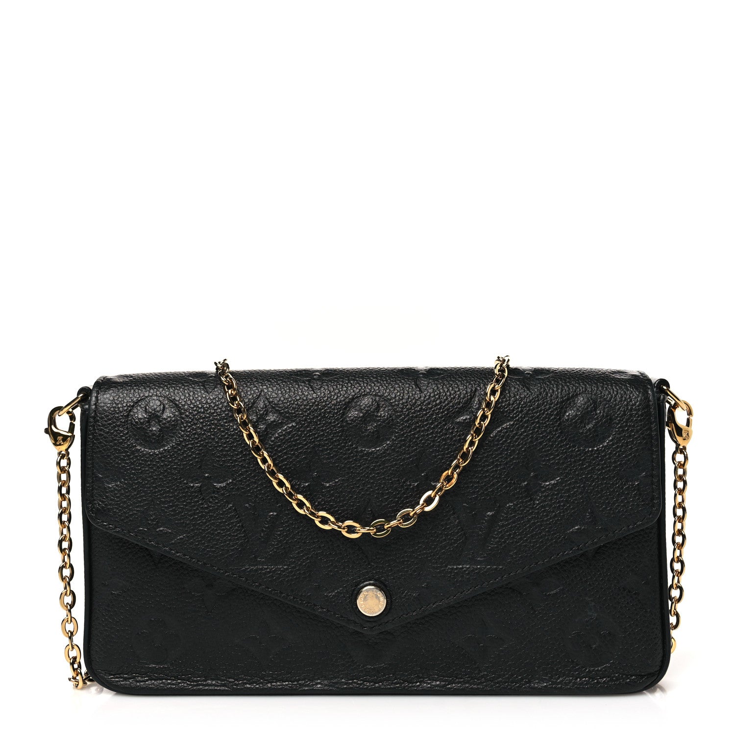 Louis Vuitton Empreinte Pochette Felicie Chain Wallet Black 1 of 10