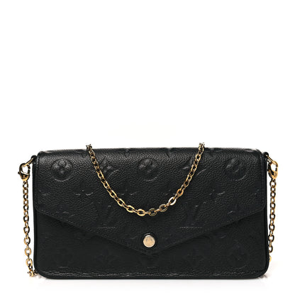 Louis Vuitton Empreinte Pochette Felicie Chain Wallet Black 1 of 10