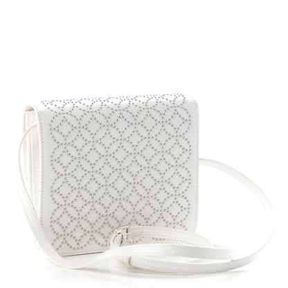 Alaia Calfskin Studded Arabesque Azzedine Messenger Flap White 2 of 7