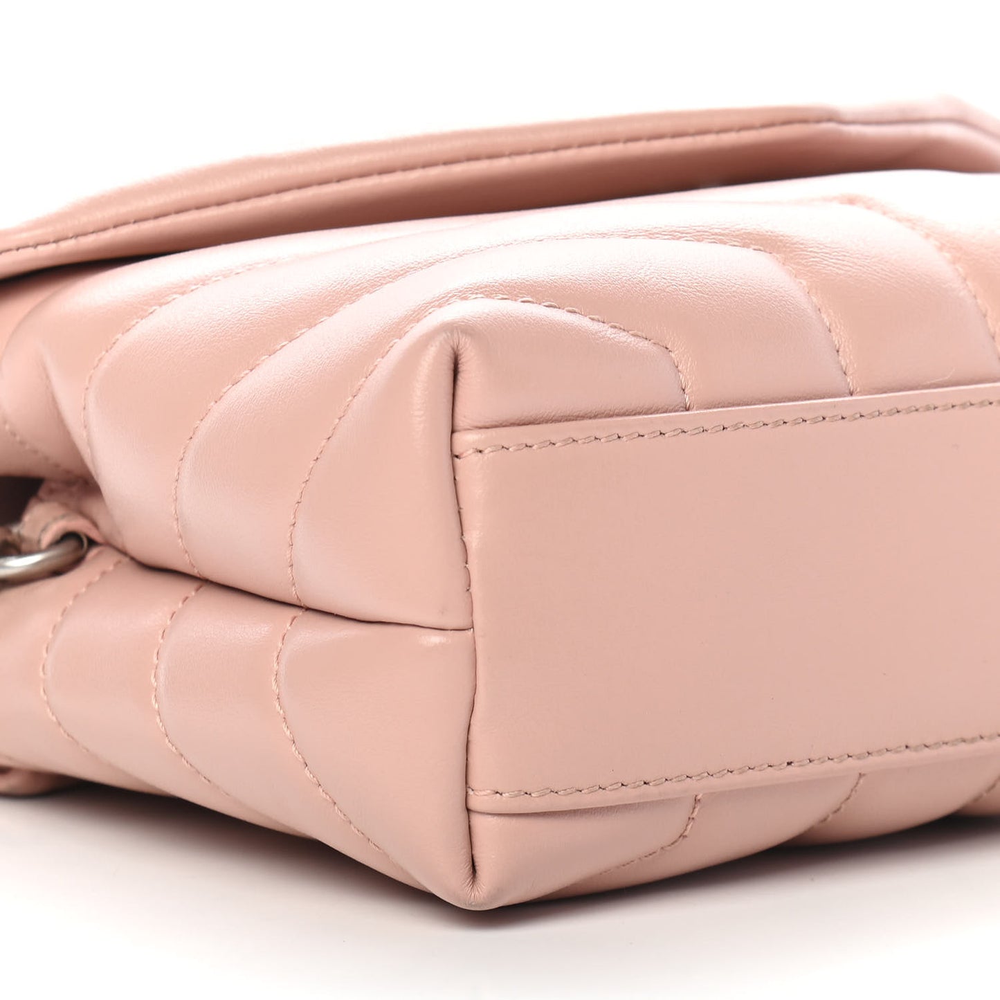 Calfskin Y Quilted Monogram Toy Loulou Chain Satchel Pale Pink