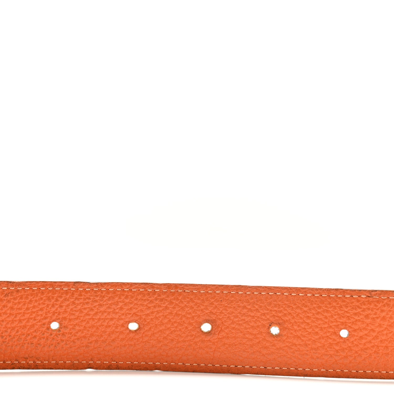 Hermes Chamonix Togo 32mm H Belt 90 36 Chocolate Potiron 4 of 7