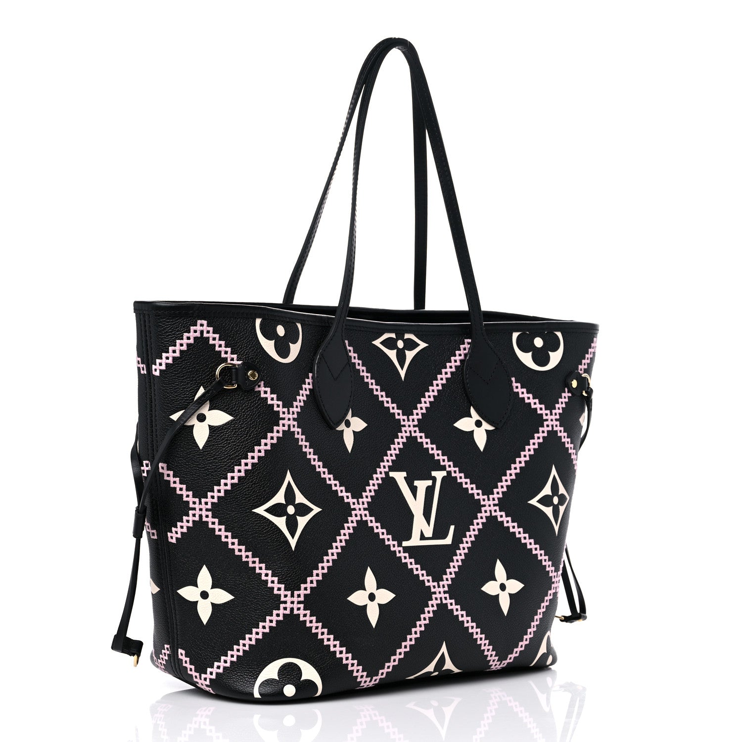 Louis Vuitton Empreinte Monogram Giant Broderies Neverfull MM Black 4 of 9