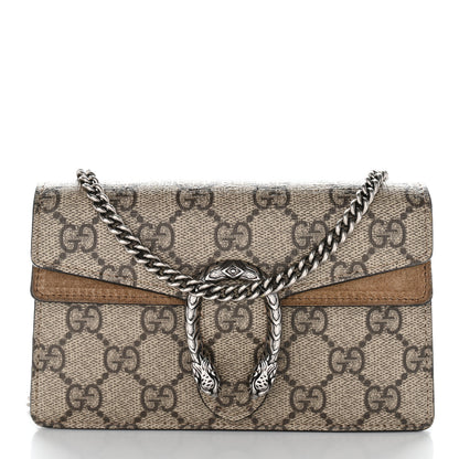 Gucci GG Supreme Monogram Super Mini Dionysus Shoulder Bag Taupe 1 of 10